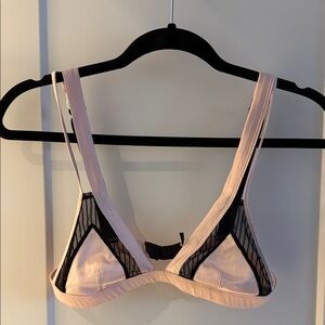 Love Haus Elegant Black and Pink satin Bra